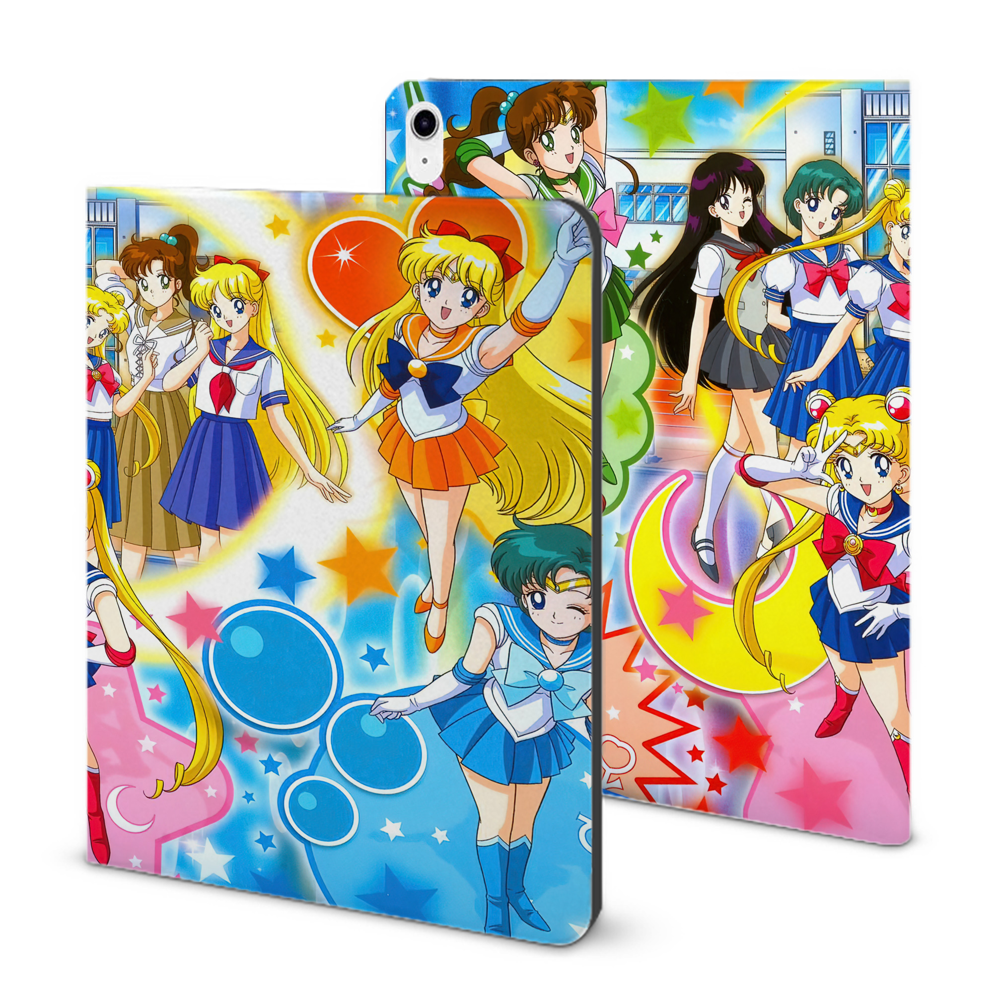 （画像用） 美少女戦士セーラームーン Sailor Moon IPad ケース ブック型 PUレザー TPU 耐衝撃 軽量 薄型 ペン収納なし 全面保護 IPad 各モデル対応